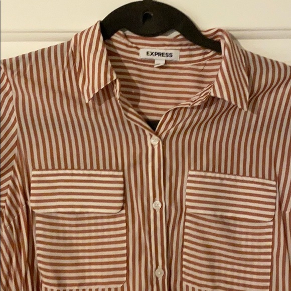 Red and white button down - Picture 3 of 3